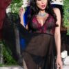 cr-4214  babydoll noir et fushia de chilirose – Image 4