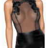 Handmade F222 Robe en tulle floral et wetlook – Image 3