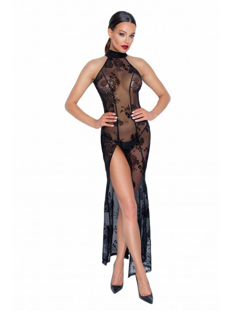 Handmade f 239 robe longue en tulle floral