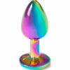 PLUG BIJOUX STRASS  ARC EN CIEL    S