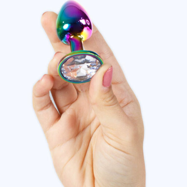PLUG BIJOUX STRASS  ARC EN CIEL    S – Image 3
