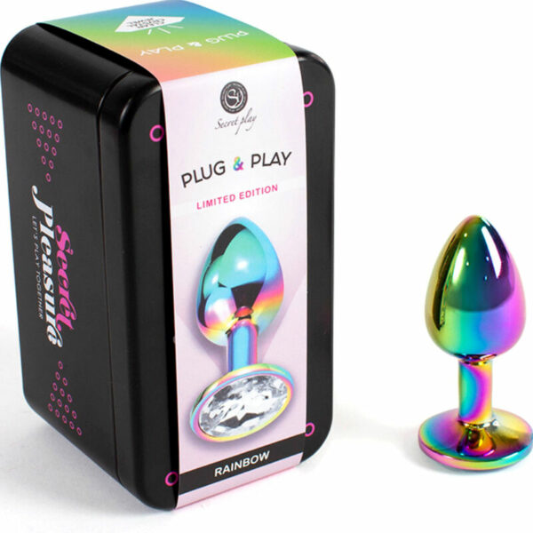 PLUG BIJOUX STRASS  ARC EN CIEL    S – Image 2