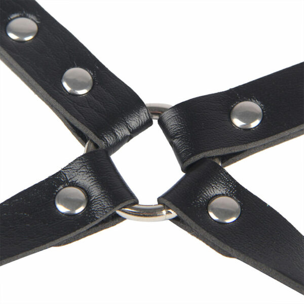 MENOTTES AVEC CEINTURE DE BONDAGE NOIRE – Image 6