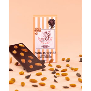 CHOCOLAT NOIR  APHRODISIAQUE AMANDES CARAMELISEES