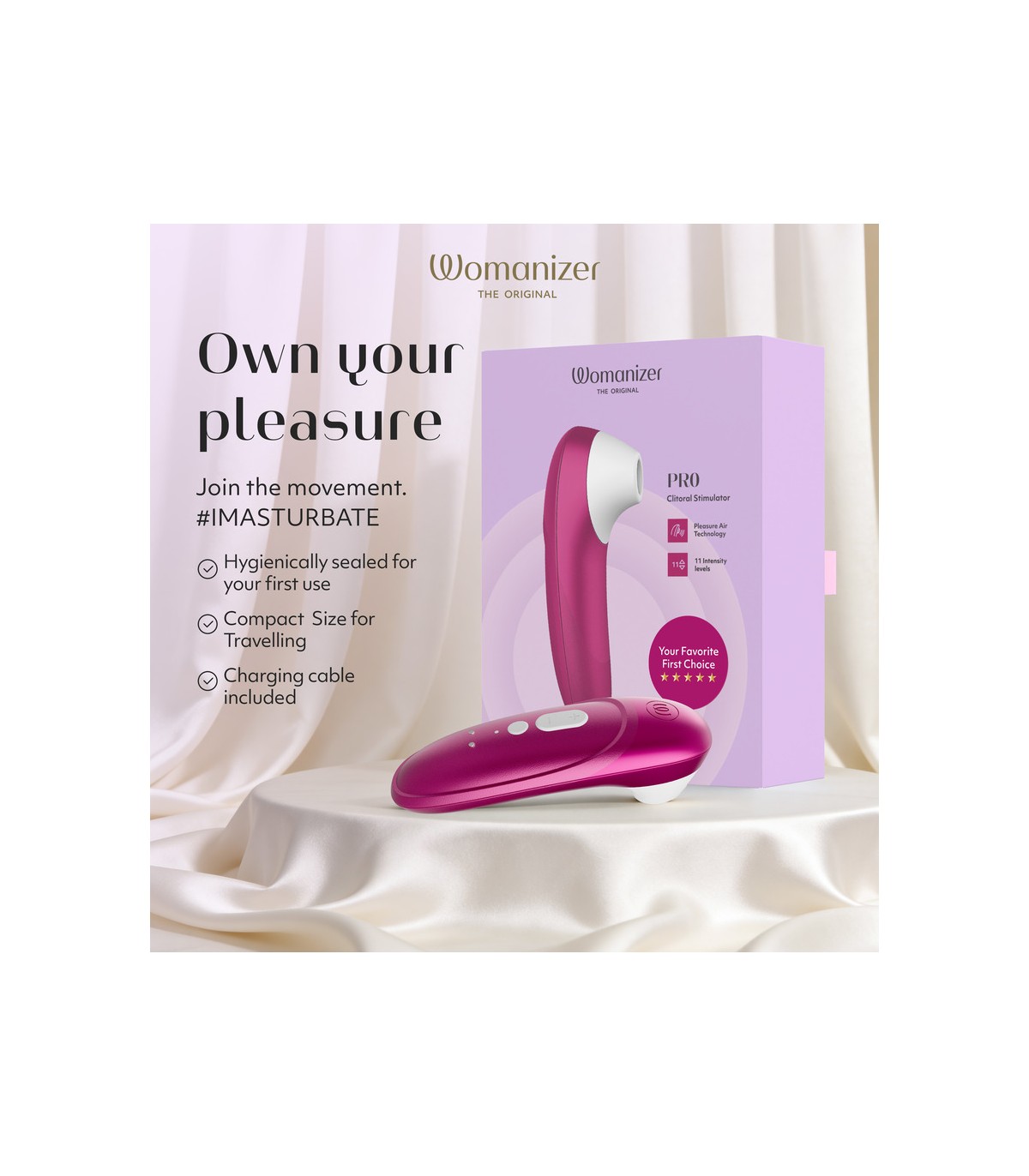WOMANIZER PRO ROSE VIBRANT – Image 4